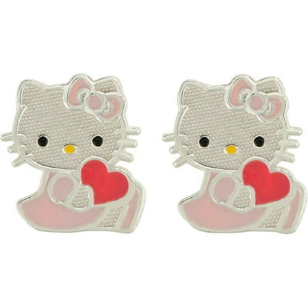 Hello Kitty Sterling Silver Stud Earrings