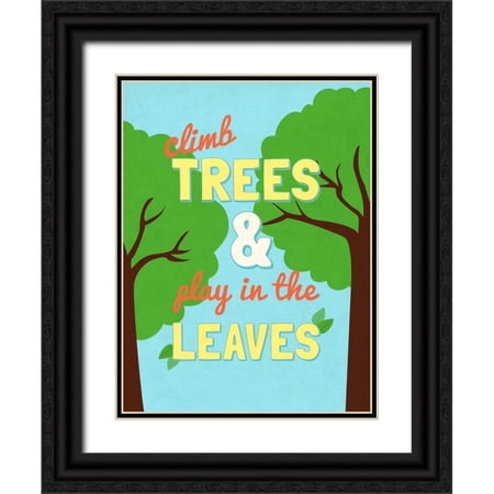 SD Graphics Studio 25x32 Black Ornate Wood Framed with Double Matting Museum Art Print Titled - Climb Trees