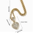 thumbnail image 2 of Stylish Bling Hop Heart Necklace for Women and Men – Unique Statement Jewelry Piece for Fashion Lovers, 2 of 4