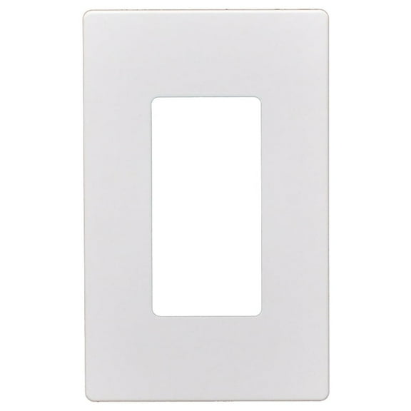 1 Gang Screwless Snap On Decorator Wall Plate White