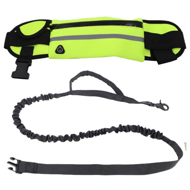 Riñonera deportiva con correa para perros, reflectante, elástica, anticolisión, correa para correr al aire libre, suministros para mascotas
