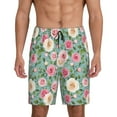 thumbnail image 3 of Lsque Rose Flowers Mens Sleep Pajama Shorts,Short Pajama Pants, Cotton Ultra-Soft Knit-4X-Large, 3 of 9