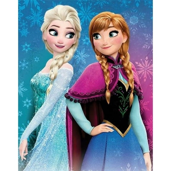 Frozen Diamond Painting Kits for Adults Elsa and Anna Diamond Art Full Drill Embroidery Art Crafts Painting by Numbers Cross Stitch for Home Decor 12X16 inch