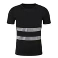 thumbnail image 4 of Men's Reflective T-Shirts for Daily Wear Quick-Drying Short Sleeve Construction Work Shirt with Color Block Design, 4 of 5