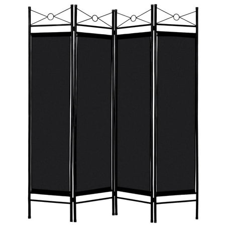 4 Panel Screen China - Costway Black 4 Panel Room Divider Privacy Screen Home Office Fabric Metal Frame