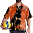 thumbnail image 4 of Pixel Dog Men's Short Sleeve Printed Button Down Hawaiian Beach Shirts, 4 of 6