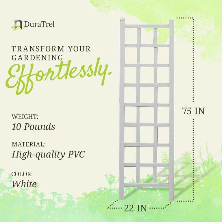 DuraTrel Elmwood White Vinyl Trellis 22