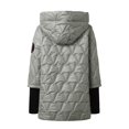 thumbnail image 5 of Wutalume Women's Fashion Winter Solid Color Long Sleeve Zipper Loose Warm Hooded Coat, Plush Lining, Windproof Design, Perfect for Outdoor and Casual Wear,Gray XL, 5 of 5