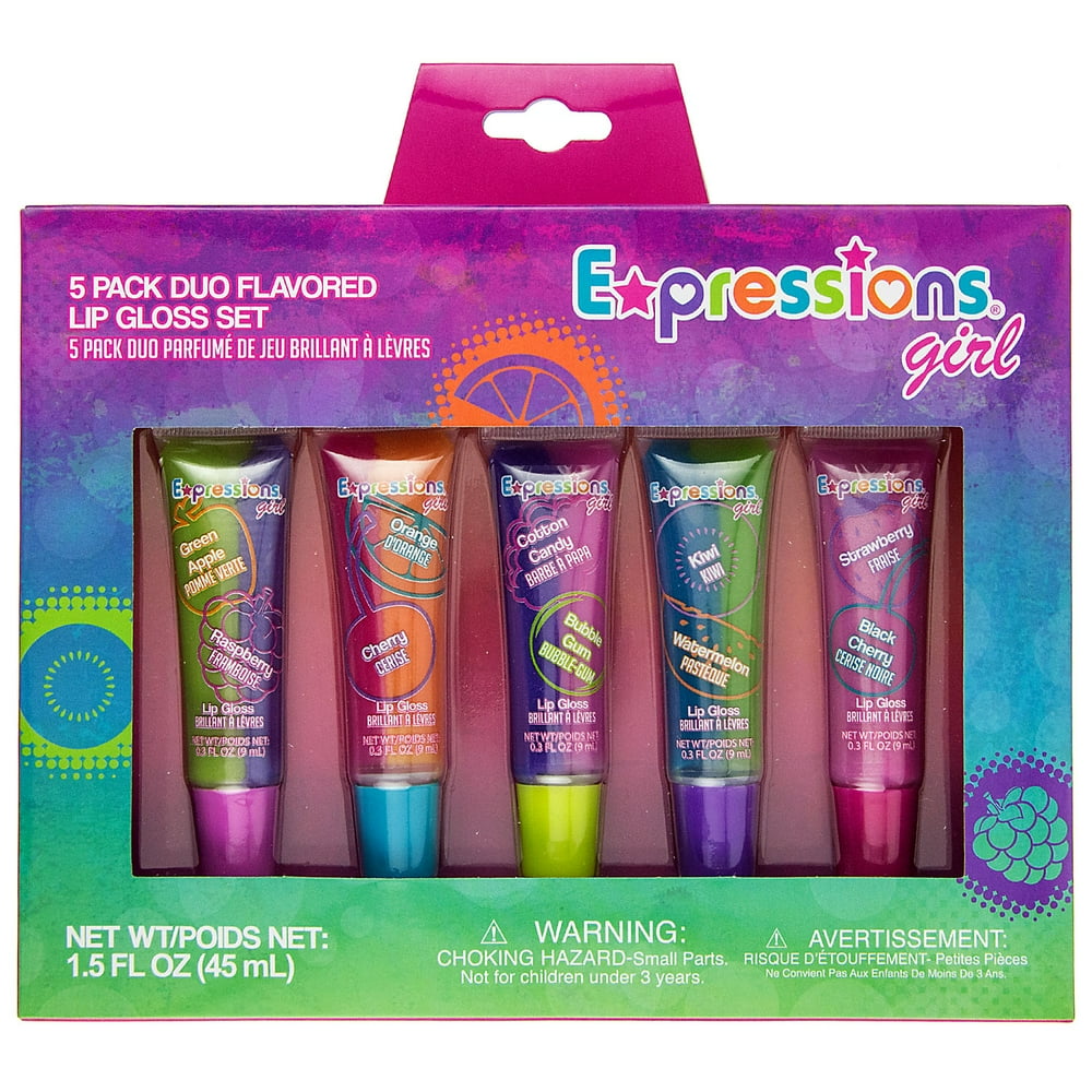 Expressions Girl Duo Flavor Lip Gloss, 5 Ct