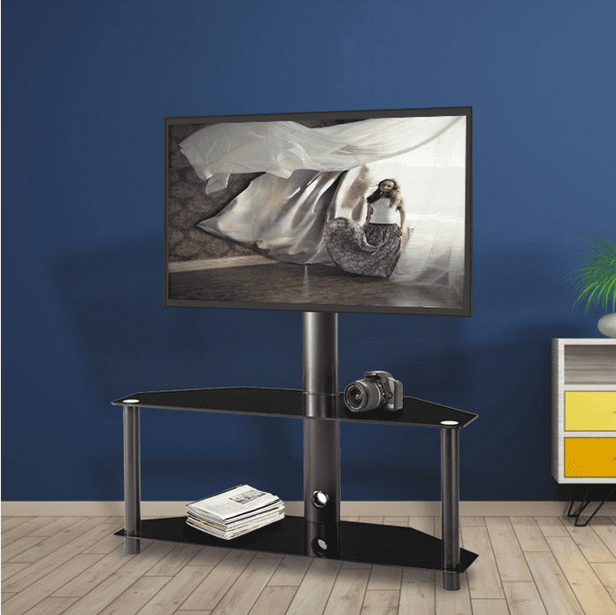 Height Angle Adjustable MultiFunction 2 Tier Tempered Glass Metal