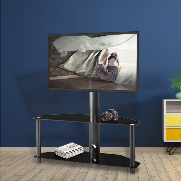 Height Angle Adjustable MultiFunction 2 Tier Tempered Glass Metal