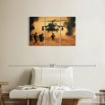 thumbnail image 2 of Elephant Stock Battlefield Helicopter Wall Art - Horizontal Multi Panel Canvas - Living Room Wall Decor - Military Multi Panel - Brown And Orange Decor - 33" x 20", 2 of 8