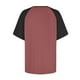 thumbnail image 5 of mfyjkho Tops Elegantes Para Mujer, Suéter De Cuello Redondo Y Manga Corta Con Estampado En Contraste Para Mujer. Tops Para Hacer Ejercicio S, 5 of 5