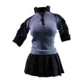 thumbnail image 3 of Conjunto de uniforme femenino, camisa, falda, ropa de entrenamiento, ropa informal de moda, accesorios de cosplay para coleccionistas a escala para Abrigo gris, 3 of 9