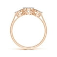 thumbnail image 2 of ANGARA Natural 0.26 Ct. Diamond Side Stone Ring in 14K Rose Gold for Women (Ring Size: 3), 2 of 9