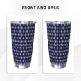 thumbnail image 3 of Picia Purple and Blue Squares Pattern 20 oz Tumbler Stainless Steel Vacuum Insulated Coffee Ice Cup Double Wall Travel Flask Dual Lid Water Bottle, Eco-friendly Car Cup-Straw Three-piece Set, 3 of 8