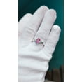 thumbnail image 3 of pink sapphire ring, oval cut pink sapphire ring, 925 sterling silver ring, pink sapphire engagement ring, lab grown pink sapphire ring, 3 of 3