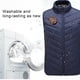 thumbnail image 5 of Chaquetas y abrigos casuales sin mangas y sin capucha, de talla grande, para hombre y mujer. Chaqueta térmica de invierno para mujer., 5 of 6