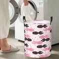thumbnail image 5 of Daiia pink fish hearts Pattern Round Laundry Basket with Handles Thickened Waterproof Circular hamper,Dirty Clothes Storage Basket for Bedroom,Bathroom,College Dorm-Medium, 5 of 6