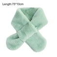 thumbnail image 6 of Skymirror Solid Color Wide Korean Style Kids Scarf Autumn Winter Double-sided Imitation Rabbit Fur Cross Collar Scarf, 6 of 8