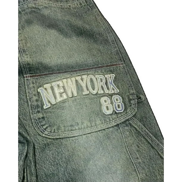 Y2K Street Jeans Hip-hop Letter Embroidery 90s Classic Retro Loose