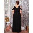 thumbnail image 3 of Maxi Vestido Largo de Fiesta Dama Elegante Sexi Talla Extra Plus-Negro-XL DaraBaby Shein Vest065_1, 3 of 5