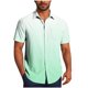 thumbnail image 2 of Blusa y camisa de manga corta con cuello vuelto para hombre, blusa informal de moda con cuello vuelto, estampado degradado, camisa de manga corta con botones, blusa de poliéster para hombre, 2 of 6