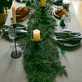 thumbnail image 5 of 70 Ft Artificial Norfolk Pine Garlands, Real Touch Winter Pine Garland, Green Artificial Greenery Garland for Table, Mantle, Wall, Indoor, Outdoor Christmas Decorations (B), 5 of 6