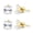 Gold, variant on Stud Earrings Set Of 2 Pairs Square Cubic Zirconia 14K Gold Plated Stainless Steel CZ Ear Piercing Fashion Jewelry for Adult Female Size 9 mm