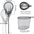 thumbnail image 3 of Heavy-Duty Telescopic Landing Net with Soft Rubber Mesh, Long Handle for Boat, Pier, and River Fishing, 3 of 8