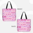 thumbnail image 3 of Disketp Best Mom ever Canvas Tote Bag,Women Shoulder Bag Crossbody Handbag with Zipper Closure, 3 of 8