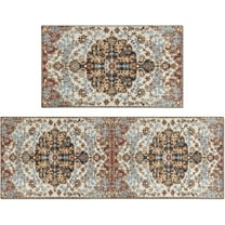 Boho Kitchen Mats for Floor Set of 2,Anti Fatigue Mats for Kitchen Floor, Comfort Standing Bohemian Kitchen Rugs and Mat, Non-Slip Cushioned Anti Fatigue Rug, 17'''' X 47'''' 17'''' X 30''''