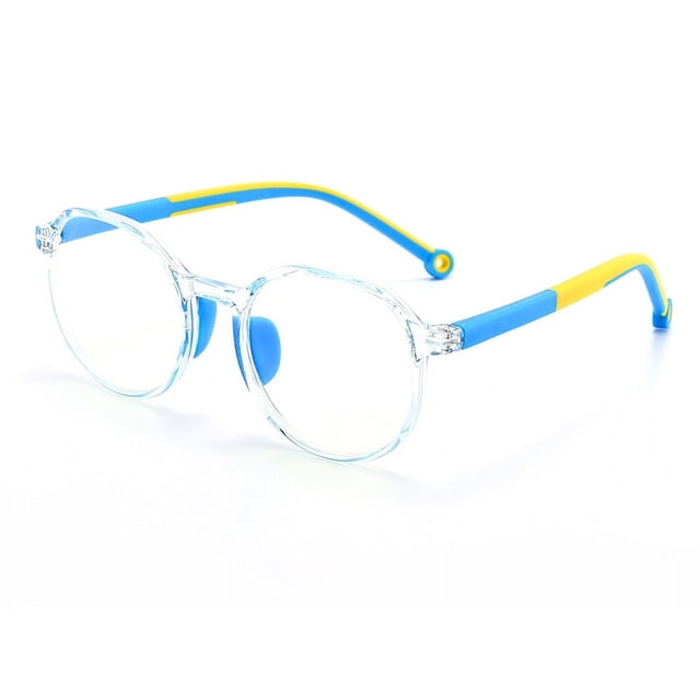 Gafas anti luz azul para niños, almohadillas nasales de silicona para niños, gafas anti luz azul, lentes planas