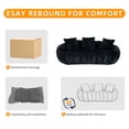 thumbnail image 6 of FFH 75.5" Cloud Couch, Floral-Shaped Bean Bag Sofa, Boneless Loveseat Sofa for Living Room, Plush Faux Fur, Black, 6 of 7