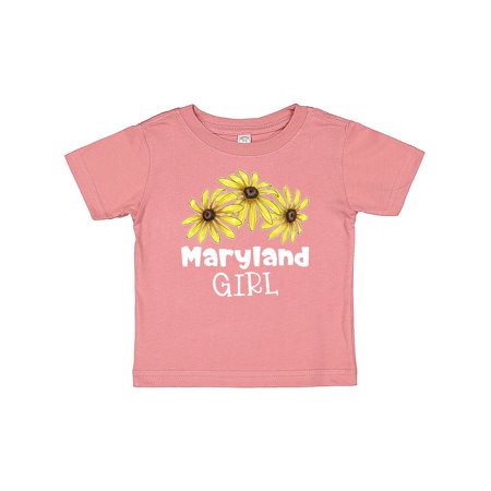 

Inktastic Maryland Girl Black Eyed Susans Flowers Gift Baby Girl T-Shirt