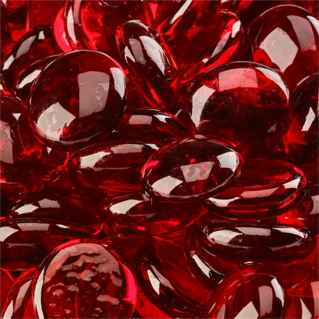 Red Fire Glass | Marlboro Red, Fire Glass Beads, 3/4