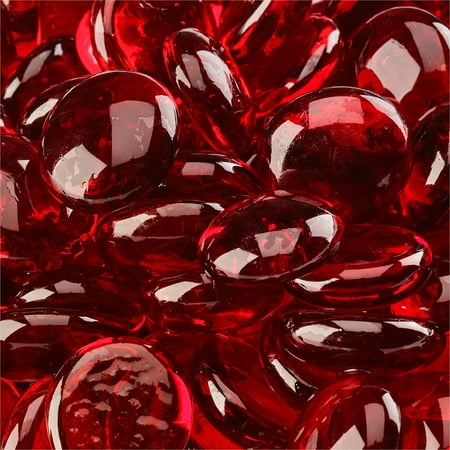 Solid Red Glass - Red Fire Glass | Marlboro Red, Fire Glass Beads, 3/4