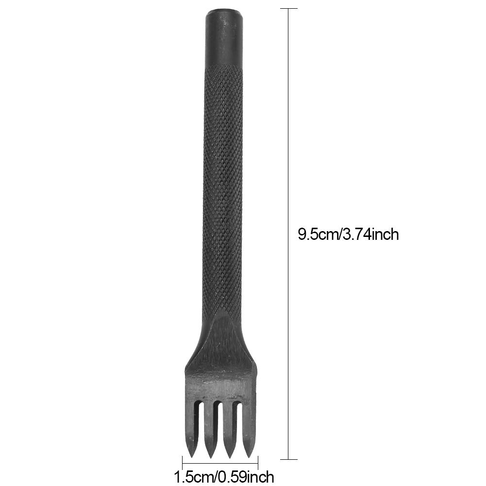 Tebru Stitching Chisel, Leather Stitching Chisel, Steel 1/2/4/6 Teeth