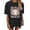 Black, variant on Womens "Wild West" Cow Skull T-Shirt Plus Size Retro Loose Fit Short Sleeve Graphic Tee Southwestern Cowboy Style Summer Fashion Top