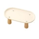 thumbnail image 3 of Soporte para comedero de gato con patas de madera resistentes, antivómitos, para mascotas. Beige 24cmx13cm, 3 of 9