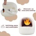 thumbnail image 5 of BERANMEY Cute Animal Slippers for Women Perfect Soft Plush Comfy Warm Slip-On Womens Slippers Indoor Fluffy House Slippers for Women and Men Non-slip Fuzzy Flat Slides, 5 of 9