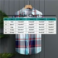 thumbnail image 3 of USNSM Men's Casual Plaid Print Turndown Collar Short Sleeve Buttons Shirt Quick Dry Lightweight Summer Beach Vacation Tops Blue XL, 3 of 5