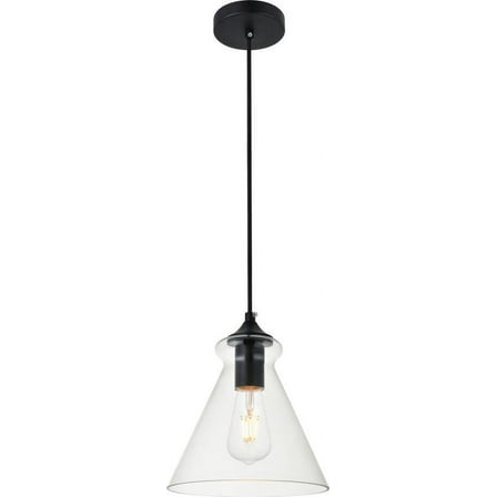 DESTRY Pendant Transitional Black Clear Amber Blue Champagne Iron Glass Wire