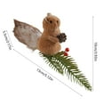 thumbnail image 3 of NWOKYZGH 1Pc Cute Furry Christmas Squirrel Ornaments Woodland Animal Faux Fur Plush Hanging Ornament Simulation forest Animal Christmas Tree Decoration for Holiday Home Party Gift, 3 of 6