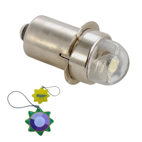 HQRP 1V-9V 45 Lumens 0.5w Replacement LED Bulb for Maglite Flashlights 