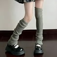 thumbnail image 5 of ZhenYing Brown Leg Warmers, Solid Color Warmer Knit Cuffs Leg Stockings CO Boot Socks Work, Weekend Leisure Leg Warmers, 5 of 7