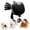 Black#2, variant on Dog Massager with Hands, Electric Calming Pet Massager with Hands Free Straps, Automatic Pet Comfort Tool for Small and Large Dogs(Black)