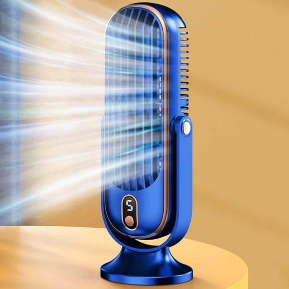 Bowayaoa USB Rechargeable Desk Fan Portable Cooling Fan with 720° Head, Brushless Motor, 4000mAh Battery, Silent Operation, 5 Speed Natural Wind for Home Office Desktop