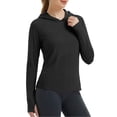 thumbnail image 6 of Tqcoqu Women's UPF 50+ Sun Protection Hoodie,Long Sleeve Hiking Fishing Lightweight UV Rashguard with Thumb Hole,Black Women's S-XXXL, 6 of 6