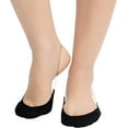 thumbnail image 2 of Womens Toe Topper Socks with Invisible SlingBack 6 Pairs Low Half Cut No Show Toe Covers for Heels, 2 of 6